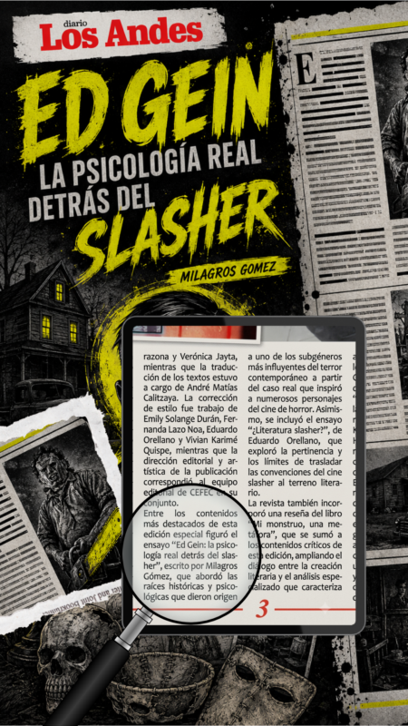 Ensayo sobre Ed Gein de Milagros Gomez mencionado en el diario Los Andes